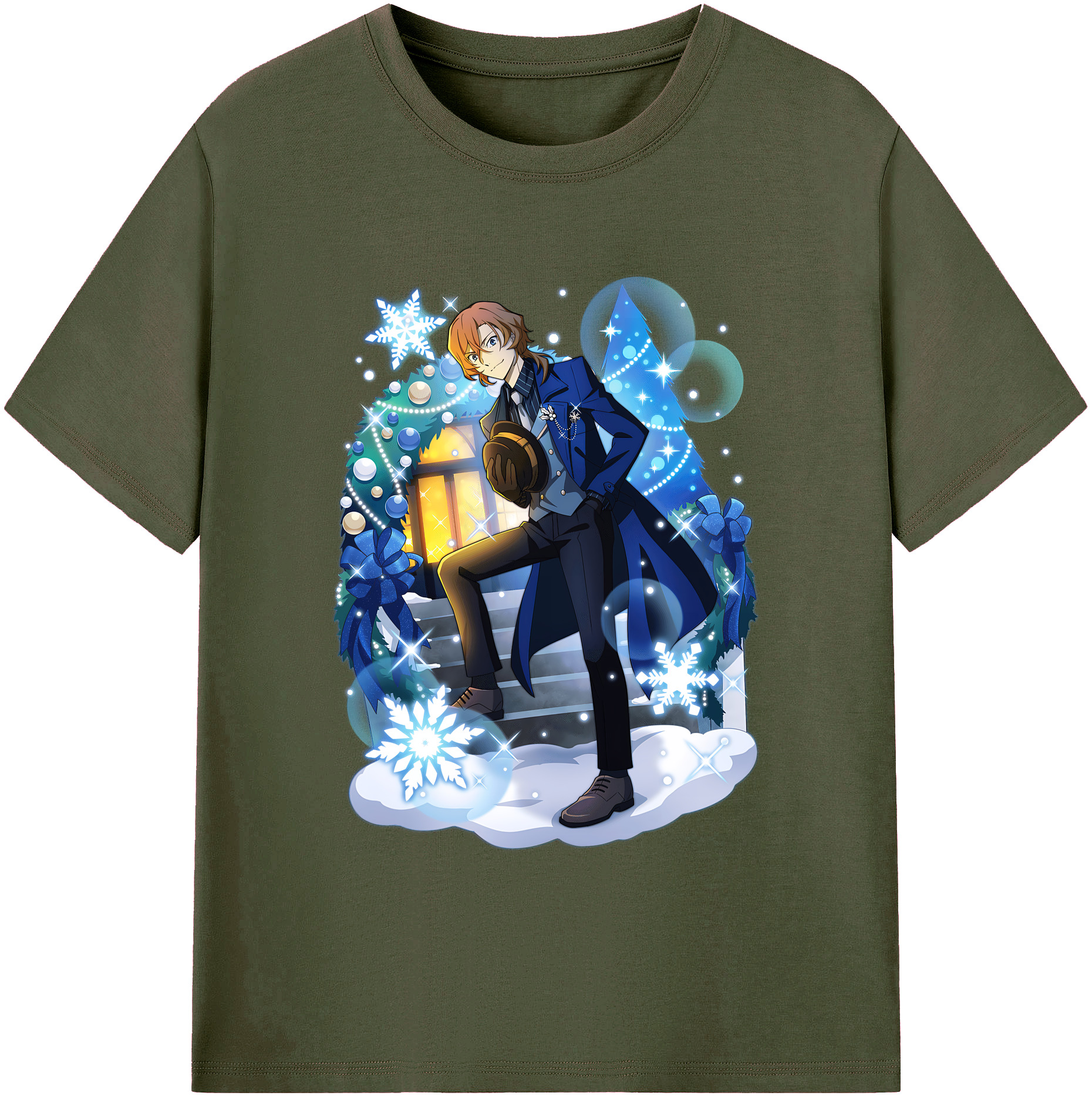 （画像用） 文豪ストレイドッグス Bungo Stray Dogs 綿100％ メンズ半袖Tシャツ｜肌触りやわらか＆通気性